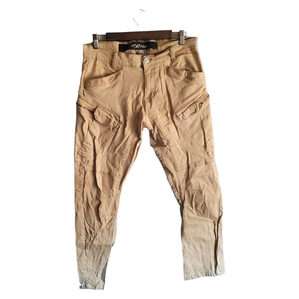 XRAY Jeans Men's Yellow Cargo Stretch Pocket Pants  Size: 34x30